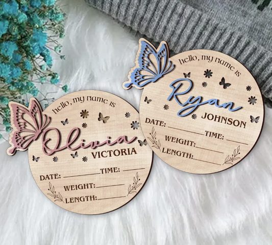 Personalized Birth Announcement Plaques