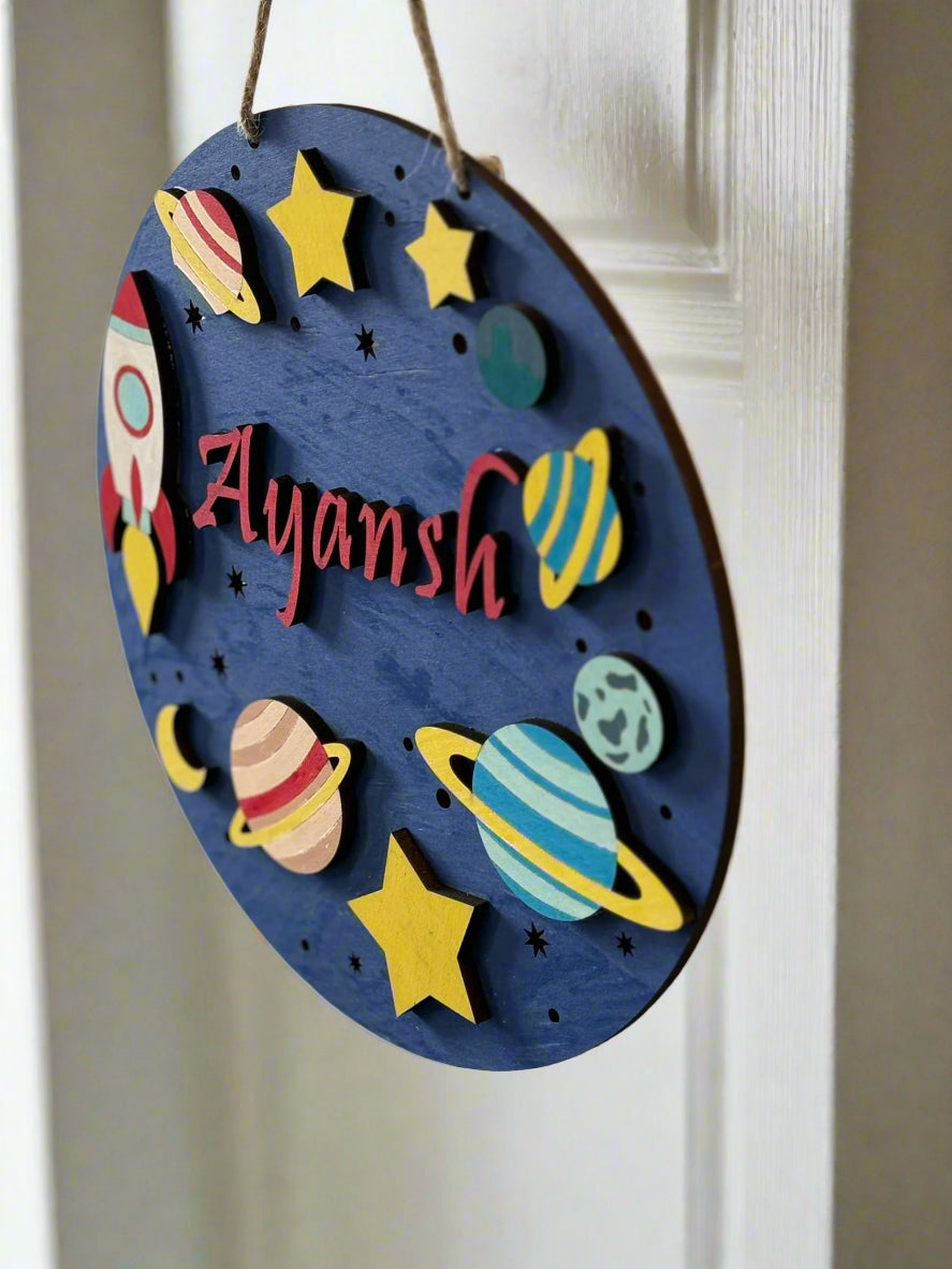 Personalized Space Adventure Name Sign