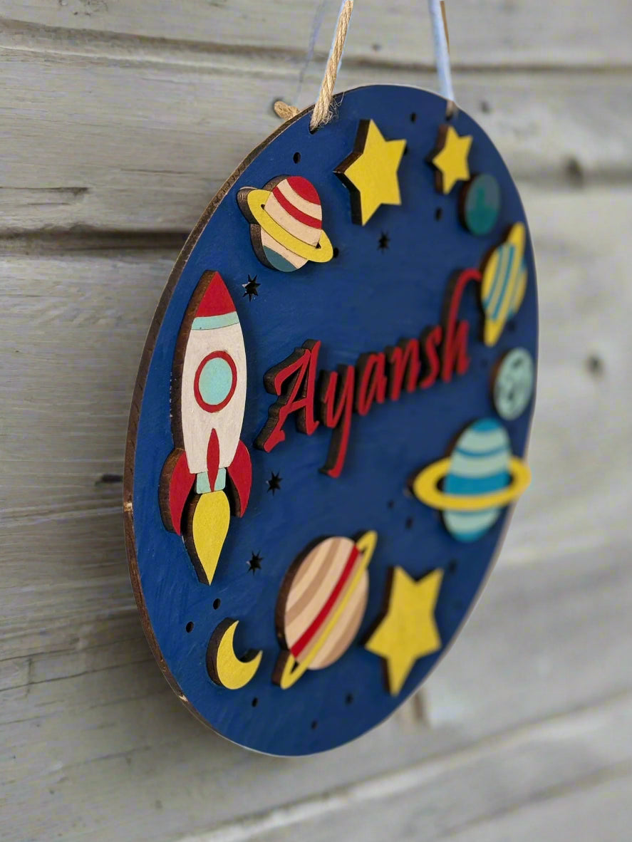 Personalized Space Adventure Name Sign
