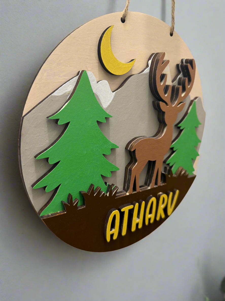 Personalized Canadian Wilderness Name Sign