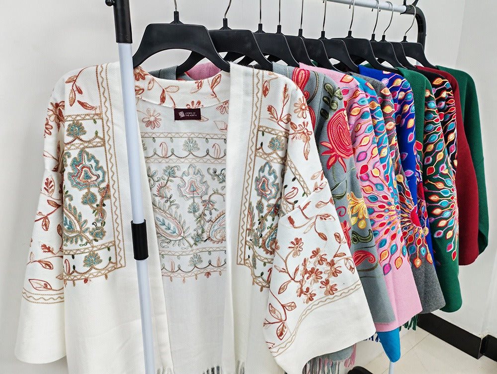 Nova: One-Size, All-Season Embroidered Shrug