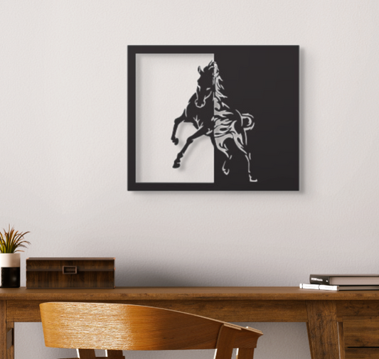 Majestic Stallion Wooden Wall Art