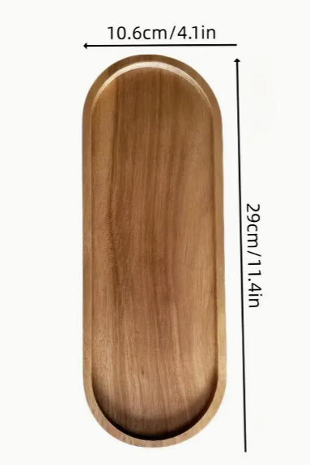 Engraved wooden serving tray