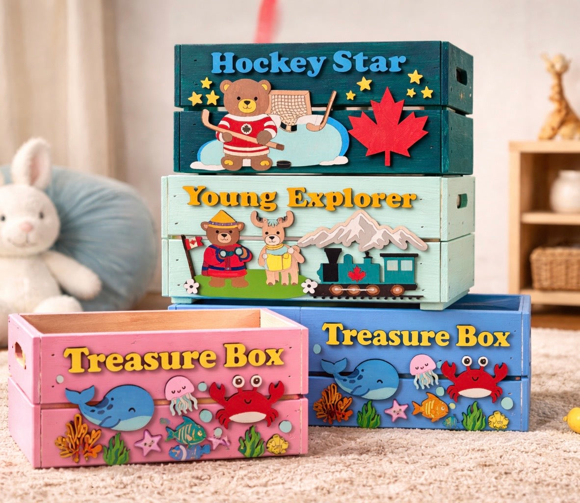Custom Wooden Storage Crates