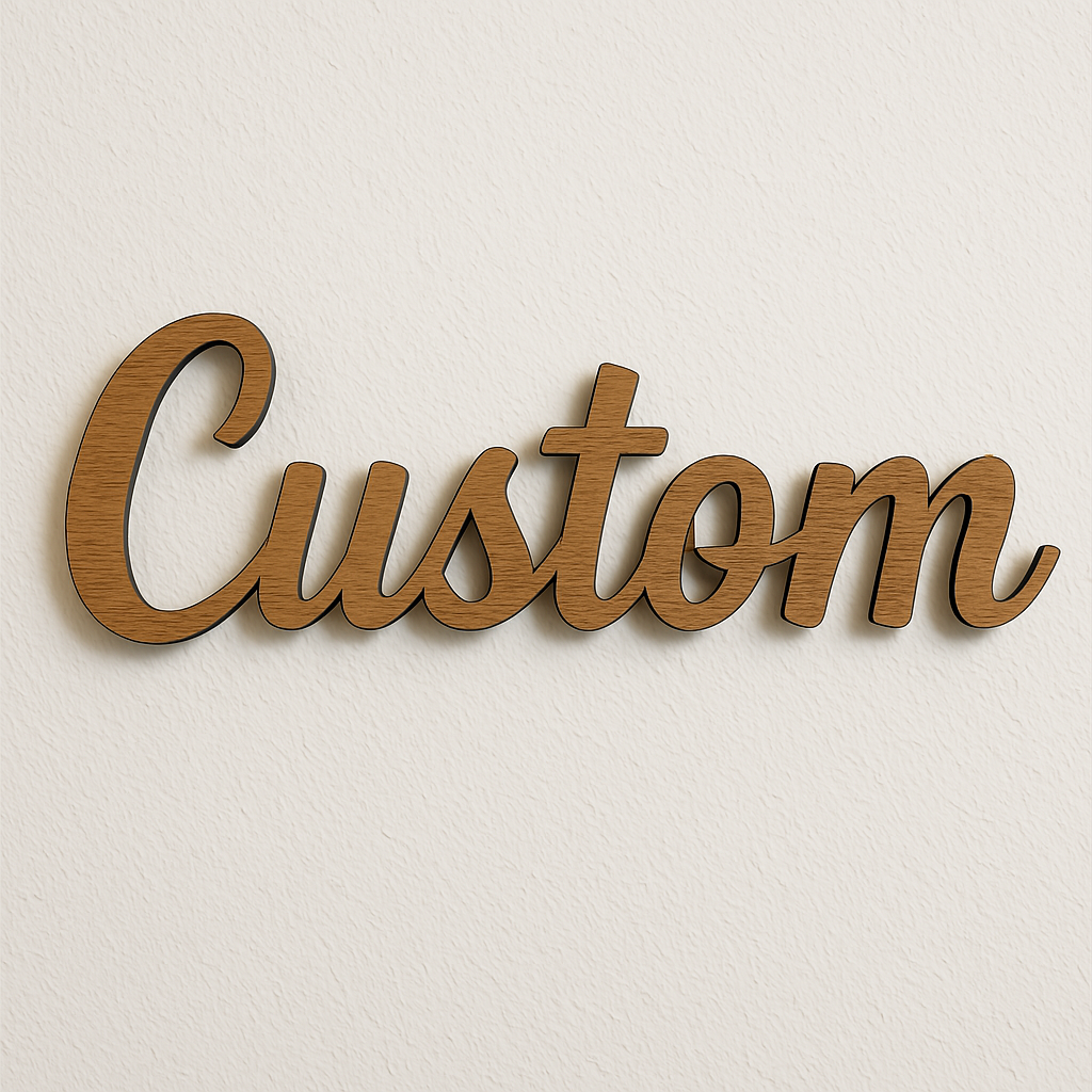 Custom Laser-Cut Wooden Shapes & Text