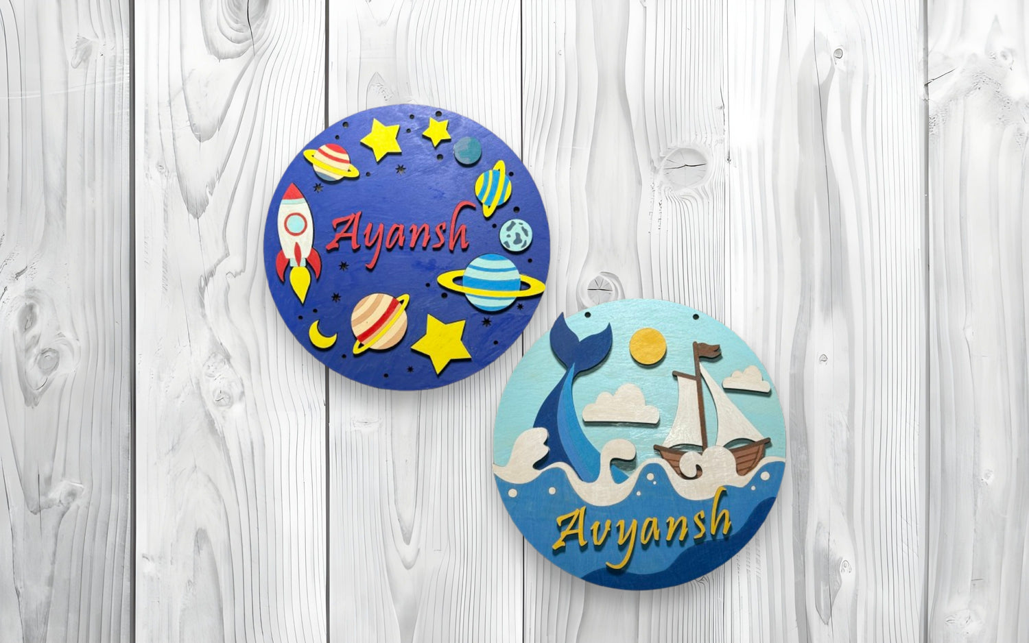 Kid's Wooden Name Boards