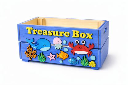 Under the Sea Treasure Wooden Crate