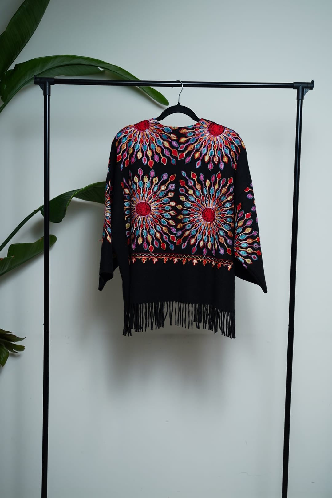 Petal Burst: One-Size, All-Season Embroidered Cardigans
