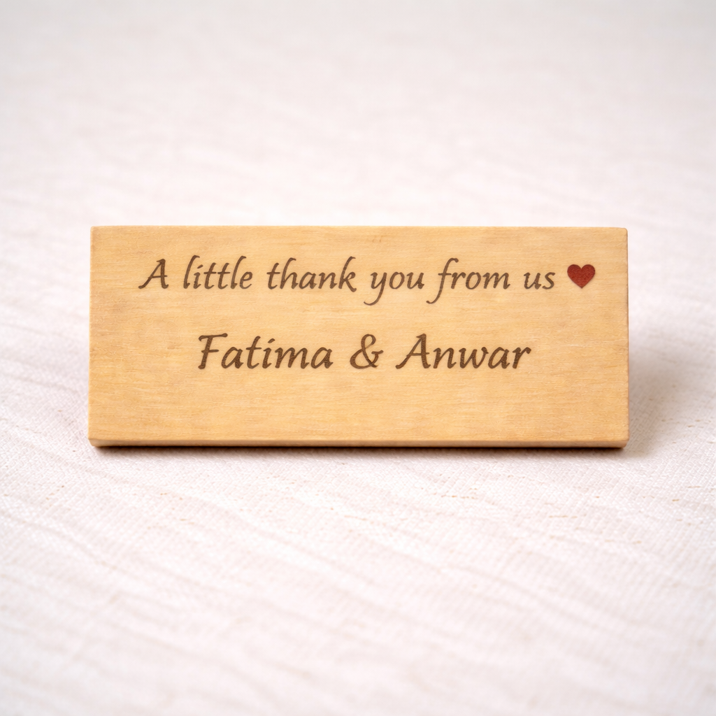 Custom engraved wooden plaque