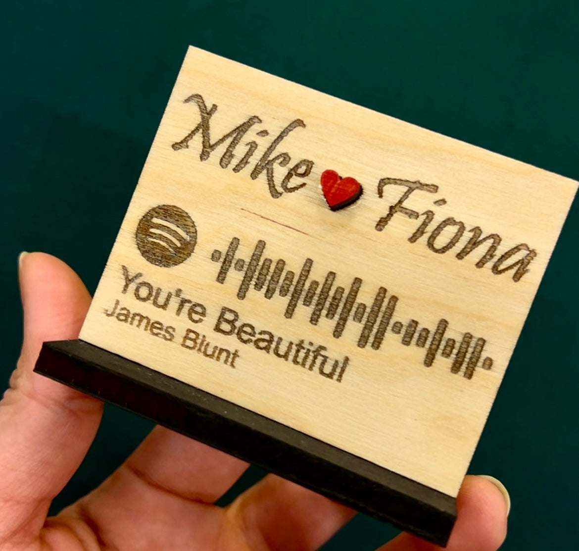 Personalized Wooden Song Plaque