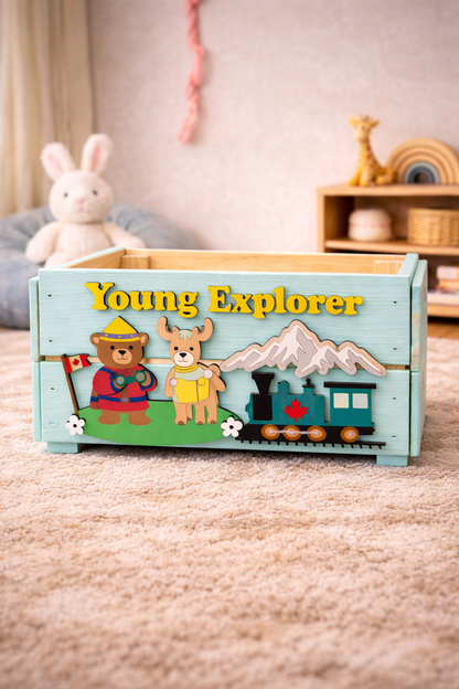 Young Explorer Wooden Crate