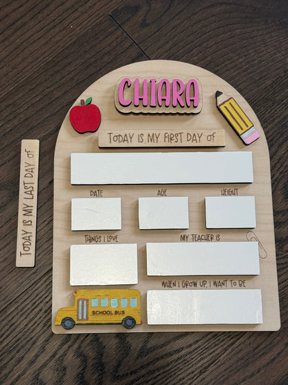Back to School Photo Board – First & Last Day Fun!