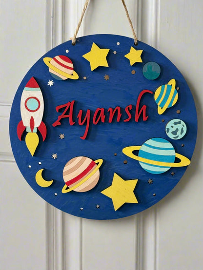 Personalized Space Adventure Name Sign