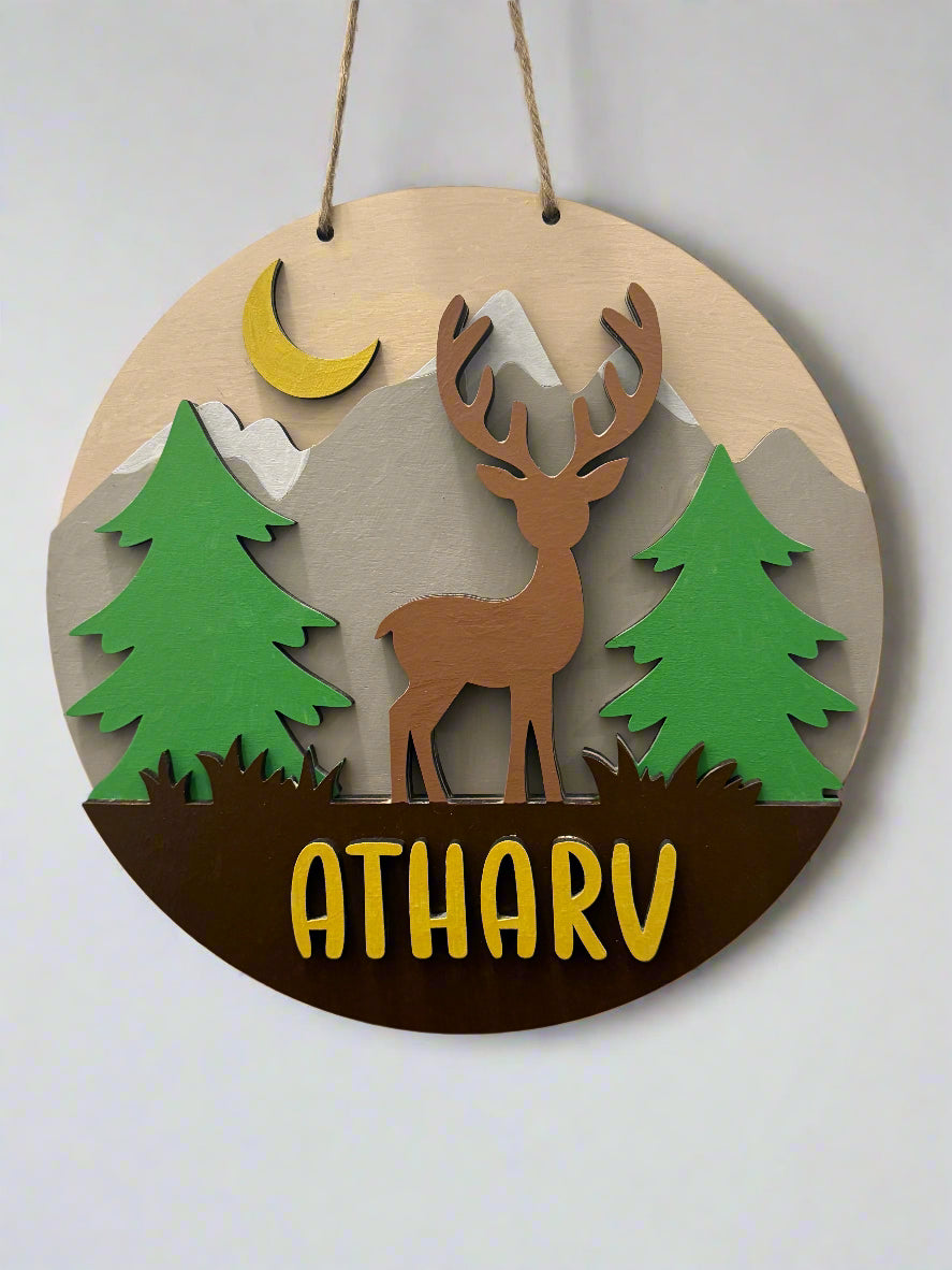 Personalized Canadian Wilderness Name Sign