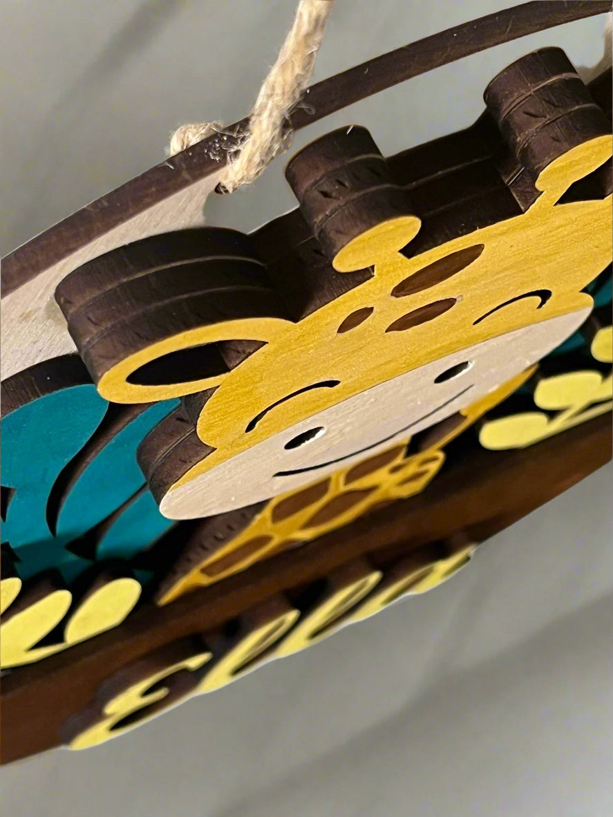 Personalized Giraffe Name Door Hanger