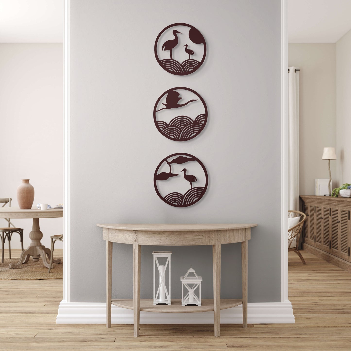 Serenity Flight - 3 Panel Wooden Wall Art