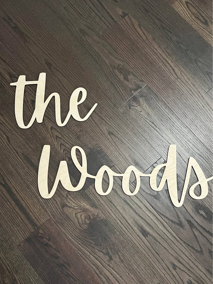 Custom wood text and shapes