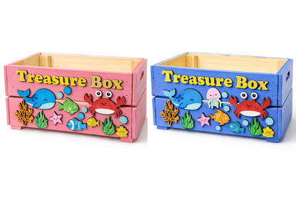 Under the Sea Treasure Wooden Crate