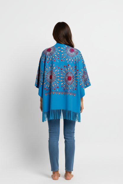 Petal Burst: One-Size, All-Season Embroidered Cardigans