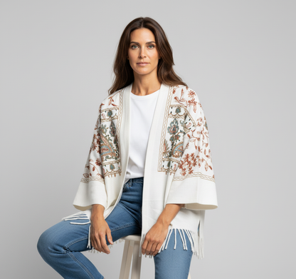 Nova: One-Size, All-Season Embroidered Cardigans