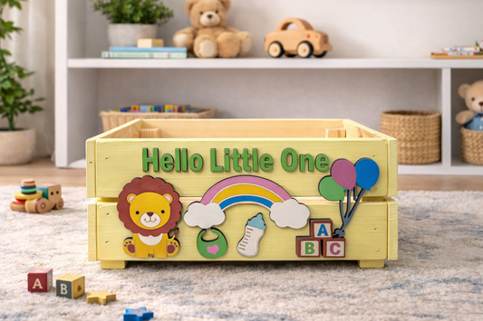 Hello Little One - Wooden Crate