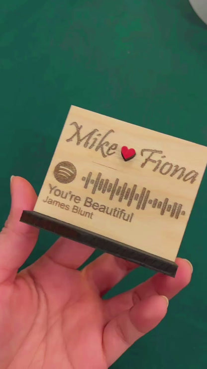 Personalized Wooden Song Plaque