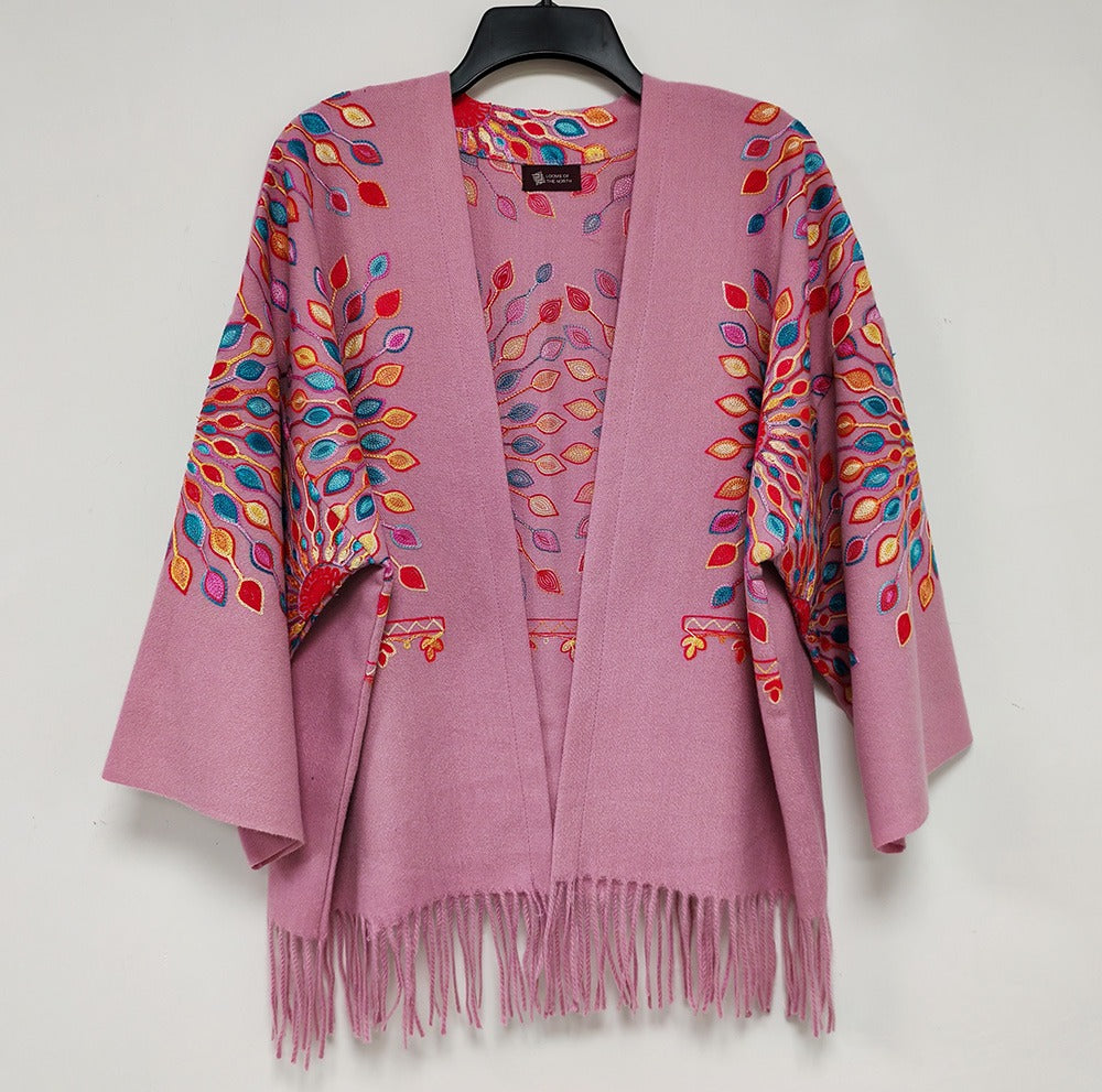 Petal Burst: One-Size, All-Season Embroidered Shrug